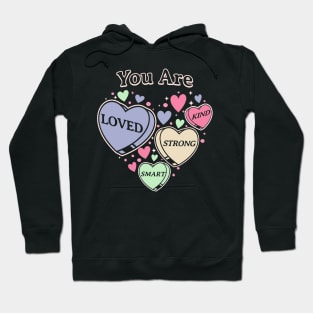 Teacher Valentine Day Retro Heart Candy - Cute Self Love Hoodie